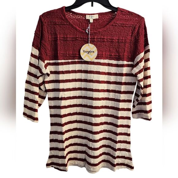 NWT Hayden Red and White Top Size Large - Picture 1 of 4